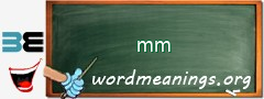 WordMeaning blackboard for mm